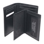 Lederen portefeuille anti-skim met uitneembare kaarthouder All Black MAV-AB-031-01
